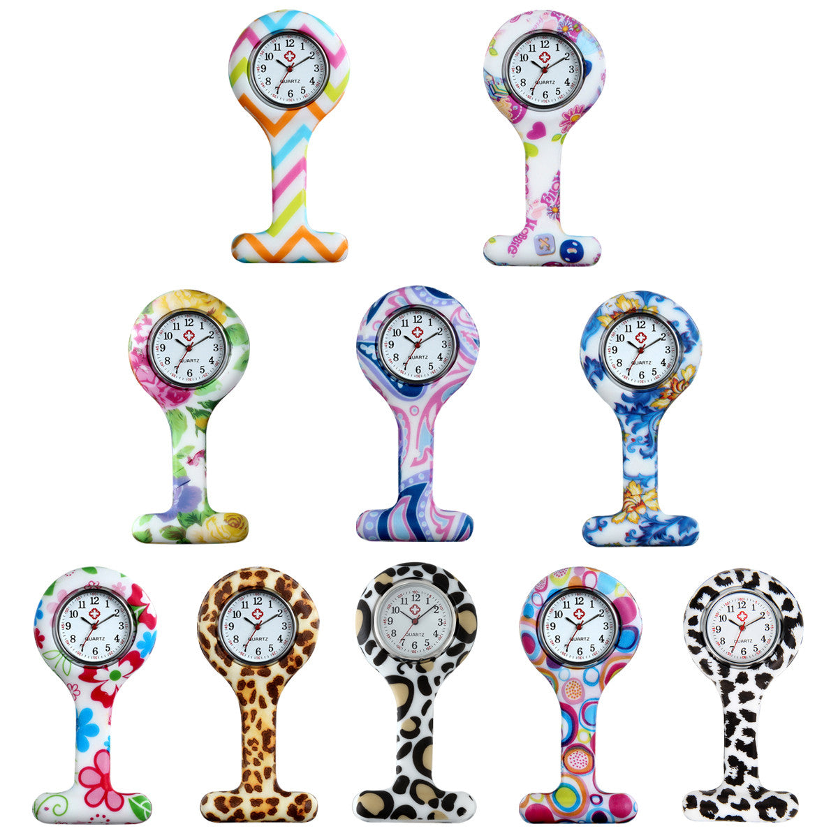 Boniskiss Round Nurse Watch Colorful Style